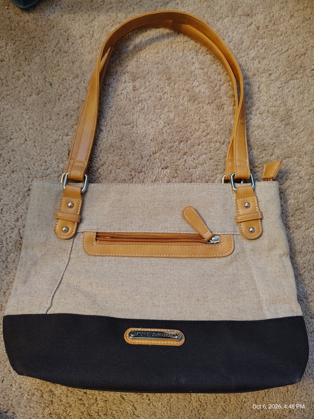 Stone Mountain USA Two-Tone Canvas Spectator Tote Bag